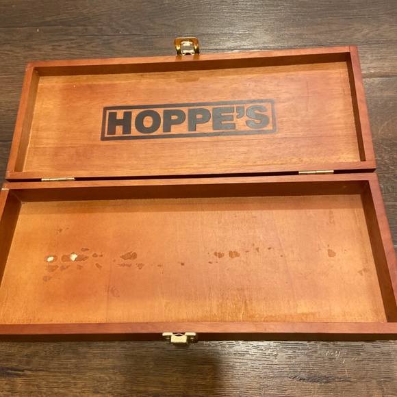 HOPPE’S GUN CLEANING KIT WOODEN STORAGE BOX CHEST - Picture 6 of 9